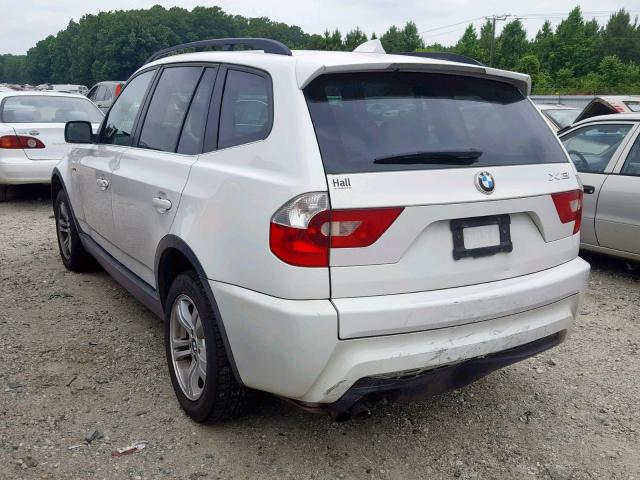 WBXPA93436WG82513 - 2006 BMW X3 3.0I WHITE photo 3