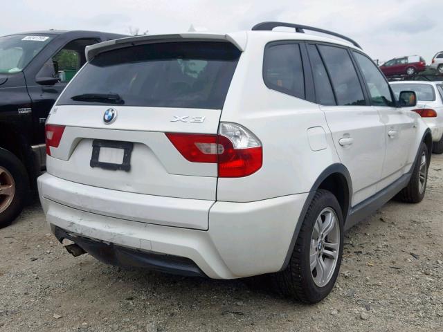 WBXPA93436WG82513 - 2006 BMW X3 3.0I WHITE photo 4