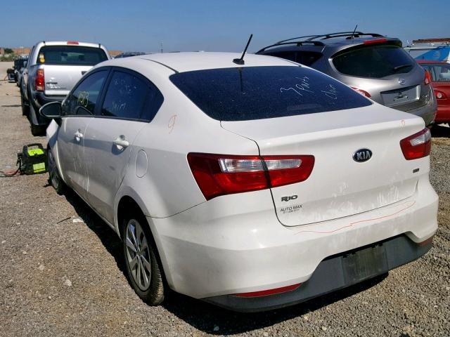 KNADM4A32G6660566 - 2016 KIA RIO LX WHITE photo 3