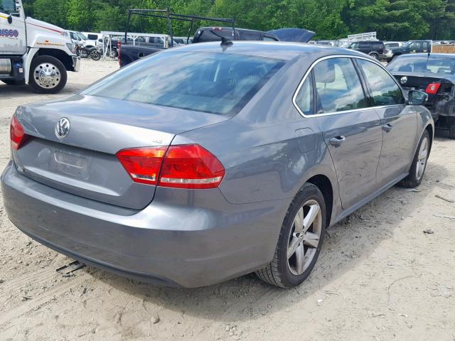 1VWBP7A30DC000216 - 2013 VOLKSWAGEN PASSAT SE GRAY photo 4