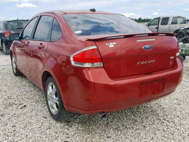 1FAHP36N19W122515 - 2009 FORD FOCUS SES RED photo 3