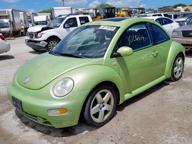 3VWCD21C93M417475 - 2003 VOLKSWAGEN NEW BEETLE მწვანე ფოტო 2