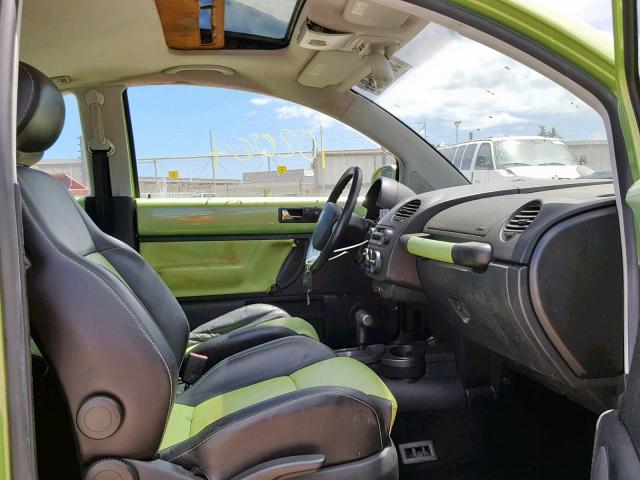 3VWCD21C93M417475 - 2003 VOLKSWAGEN NEW BEETLE მწვანე ფოტო 5