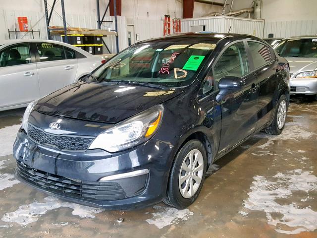 KNADM4A34H6049035 - 2017 KIA RIO LX BLACK photo 2