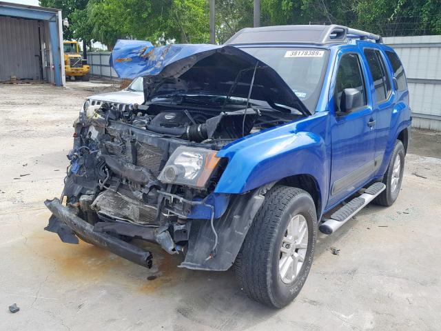 5N1AN0NU3EN814716 - 2014 NISSAN XTERRA X BLUE photo 2