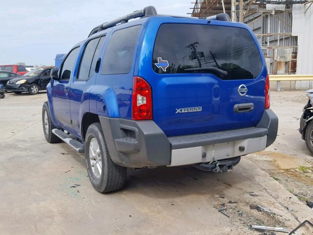 5N1AN0NU3EN814716 - 2014 NISSAN XTERRA X BLUE photo 3