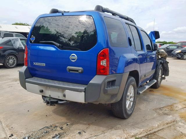 5N1AN0NU3EN814716 - 2014 NISSAN XTERRA X BLUE photo 4