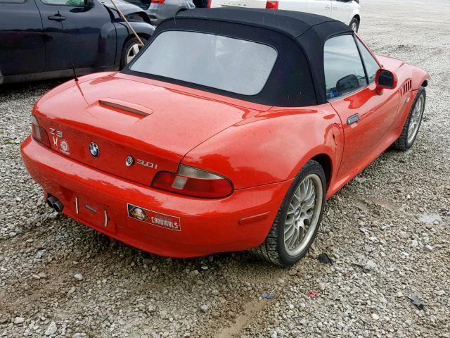 WBACN53491LL46331 - 2001 BMW Z3 3.0 RED photo 4