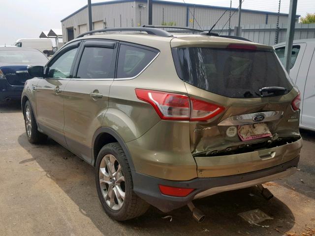 1FMCU0HX6DUC33765 - 2013 FORD ESCAPE SEL GREEN photo 3