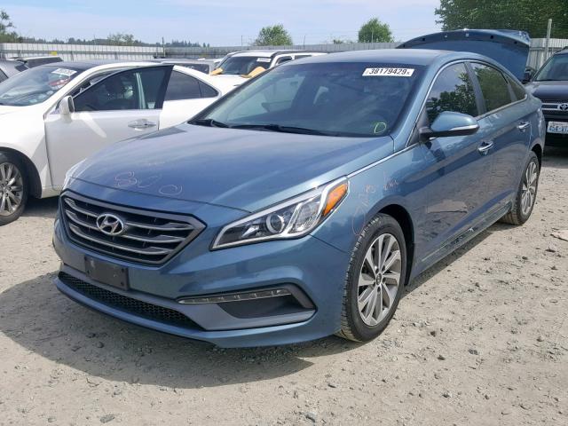 5NPE34AF5FH146526 - 2015 HYUNDAI SONATA SPO GRAY photo 2