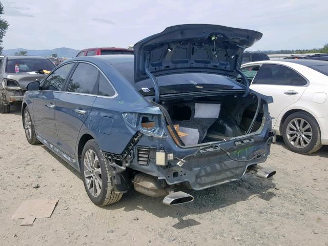 5NPE34AF5FH146526 - 2015 HYUNDAI SONATA SPO GRAY photo 3