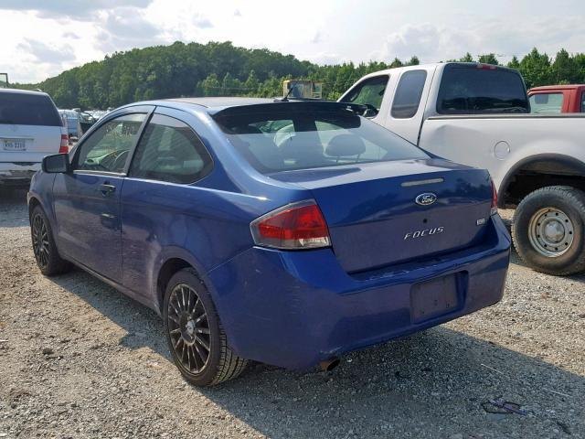 1FAHP33N19W262620 - 2009 FORD FOCUS SES BLUE photo 3