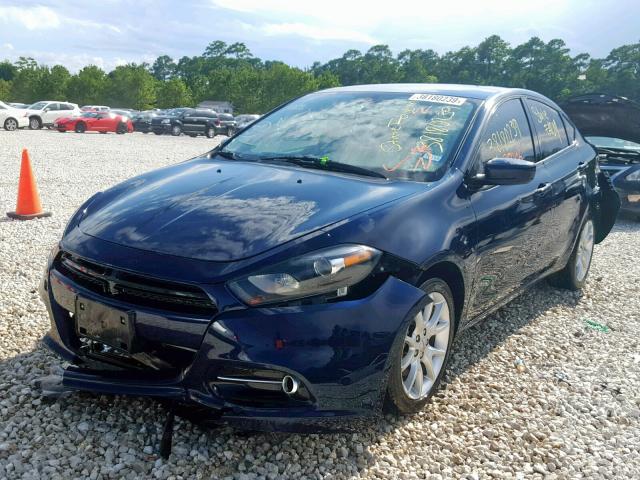 1C3CDFBA2DD335287 - 2013 DODGE DART SXT BLUE photo 2