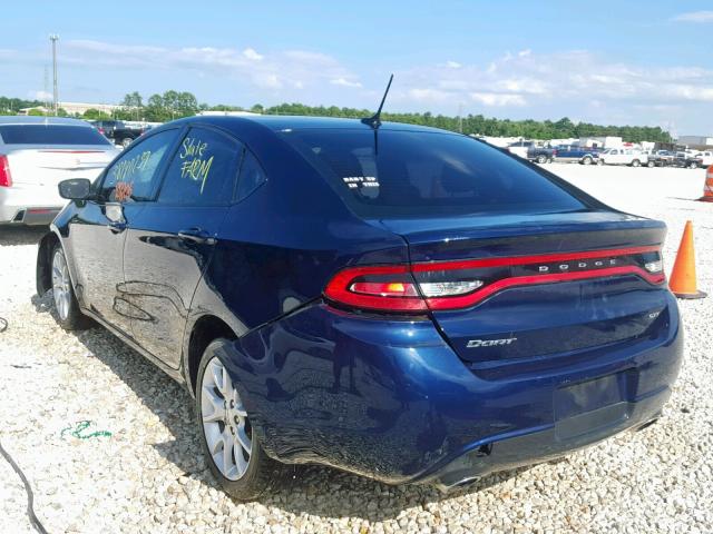 1C3CDFBA2DD335287 - 2013 DODGE DART SXT BLUE photo 3