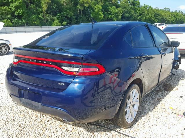 1C3CDFBA2DD335287 - 2013 DODGE DART SXT BLUE photo 4