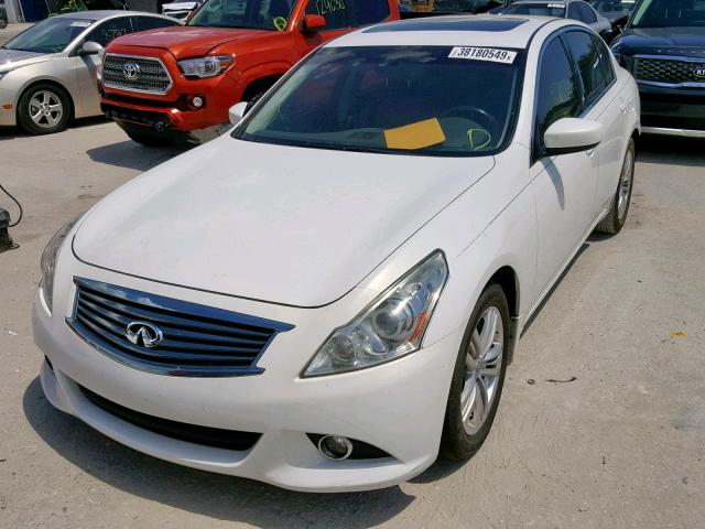 JN1CV6AP5DM721171 - 2013 INFINITI G37 BASE WHITE photo 2