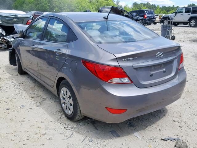 KMHCT4AE9HU377593 - 2017 HYUNDAI ACCENT SE GRAY photo 3