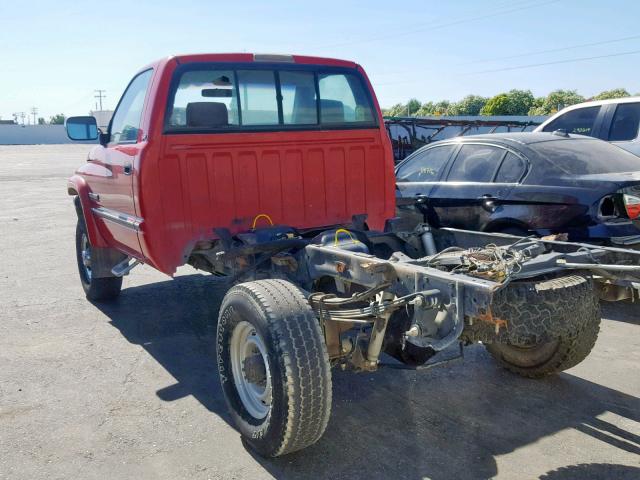 1B7KF26D8VJ533518 - 1997 DODGE RAM 2500 RED photo 3