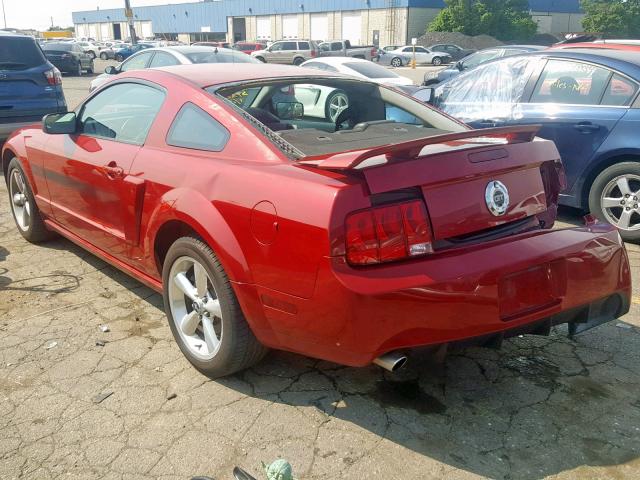 1ZVHT82H685203384 - 2008 FORD MUSTANG GT RED photo 3