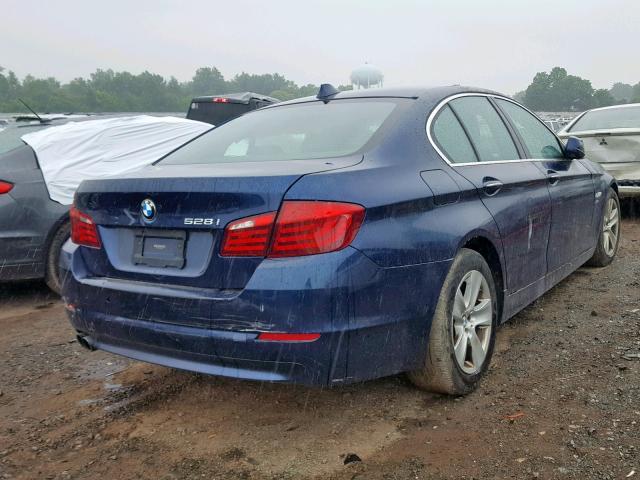 WBAXH5C53CDW10982 - 2012 BMW 528 XI BLUE photo 4