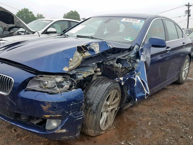 WBAXH5C53CDW10982 - 2012 BMW 528 XI BLUE photo 9