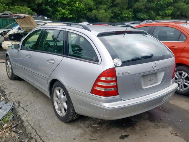 WDBRH64J62F170397 - 2002 MERCEDES-BENZ C 320 SILVER photo 3