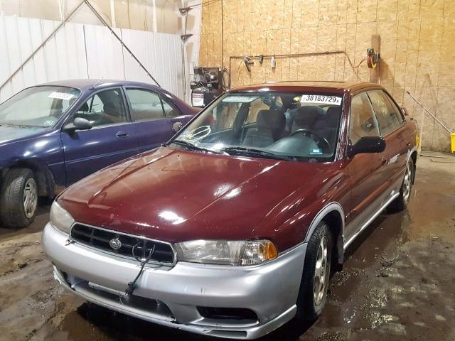 4S3BD4352X7260929 - 1999 SUBARU LEGACY L MAROON photo 2