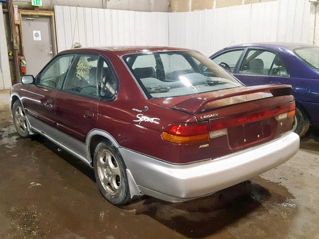 4S3BD4352X7260929 - 1999 SUBARU LEGACY L MAROON photo 3