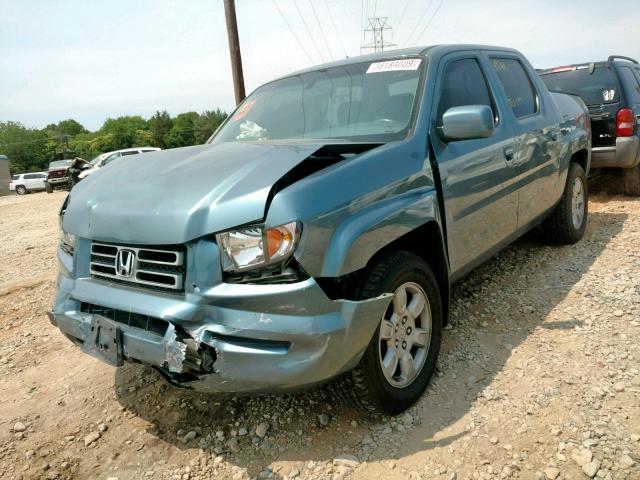 2HJYK16586H547930 - 2006 HONDA RIDGELINE BLUE photo 2