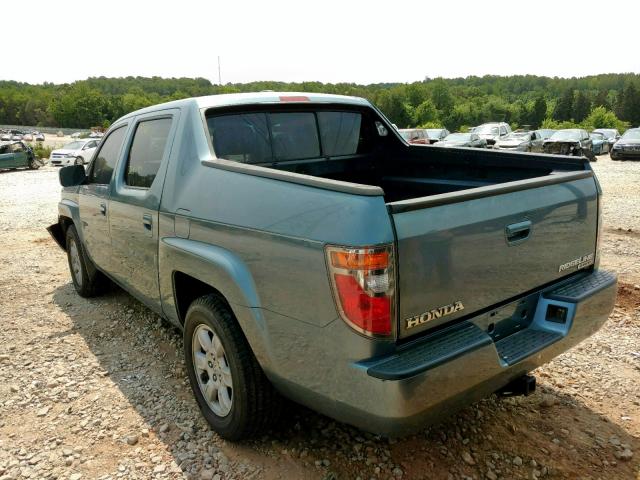 2HJYK16586H547930 - 2006 HONDA RIDGELINE BLUE photo 3