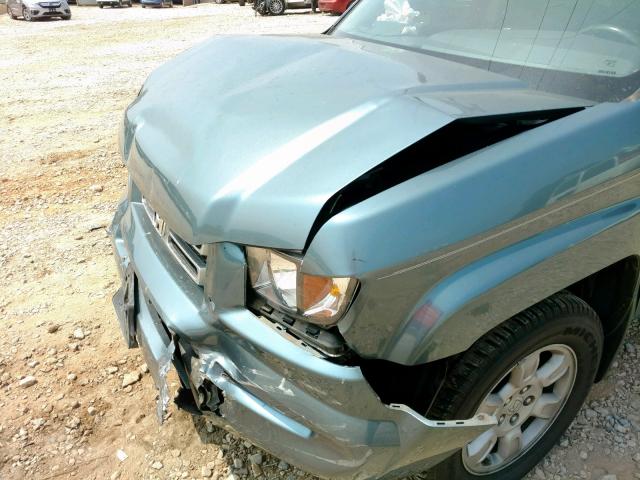 2HJYK16586H547930 - 2006 HONDA RIDGELINE BLUE photo 9