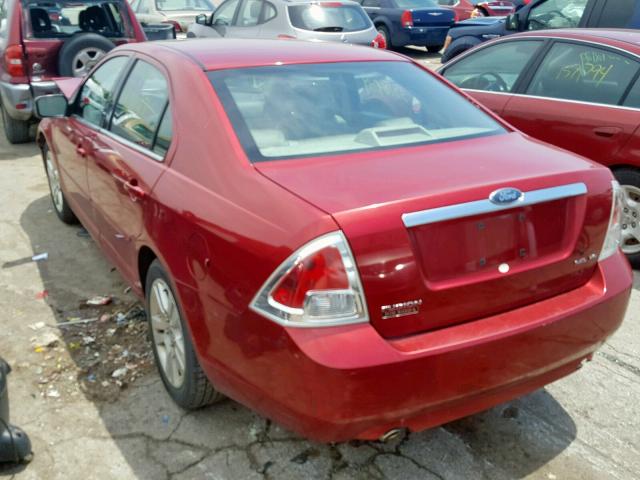 3FAHP08127R120331 - 2007 FORD FUSION SEL BURGUNDY photo 3