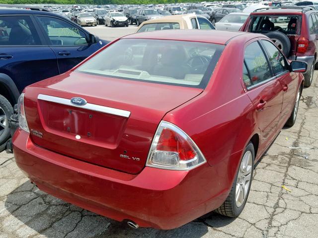 3FAHP08127R120331 - 2007 FORD FUSION SEL BURGUNDY photo 4