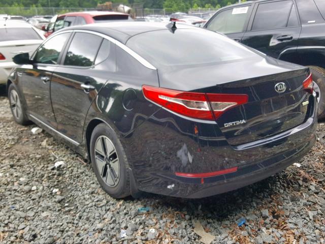 KNAGM4AD0C5028283 - 2012 KIA OPTIMA HYB BLACK photo 3