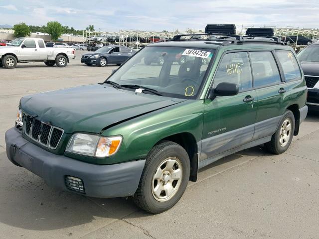 JF1SF63582G749839 - 2002 SUBARU FORESTER L GREEN photo 2