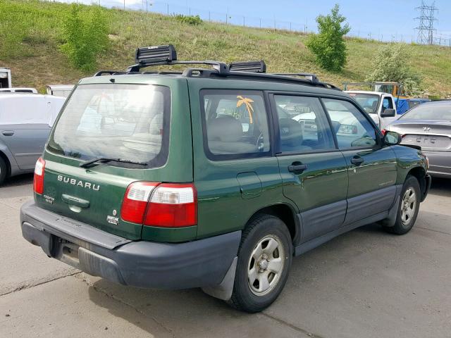 JF1SF63582G749839 - 2002 SUBARU FORESTER L GREEN photo 4