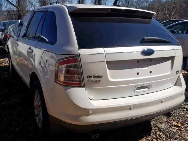 2FMDK48C09BA53046 - 2009 FORD EDGE SEL WHITE photo 3