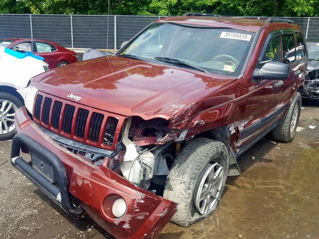 1J4GR48K76C368081 - 2006 JEEP GRAND CHER MAROON photo 2