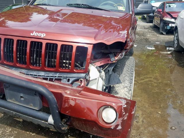 1J4GR48K76C368081 - 2006 JEEP GRAND CHER MAROON photo 9