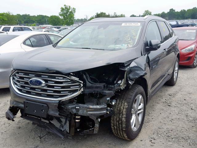 2FMPK4J90KBC03657 - 2019 FORD EDGE SEL GRAY photo 2