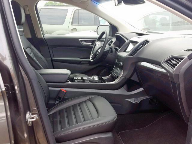 2FMPK4J90KBC03657 - 2019 FORD EDGE SEL GRAY photo 5