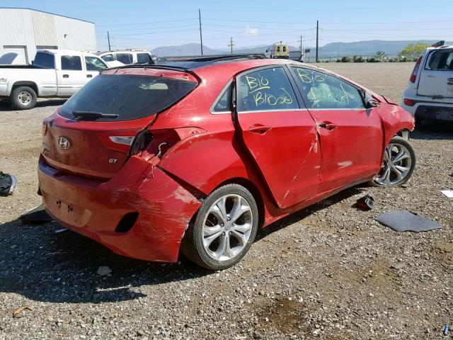 KMHD35LHXEU204081 - 2014 HYUNDAI ELANTRA GT RED photo 4