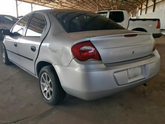 1B3ES26C73D156421 - 2003 DODGE NEON SE SILVER photo 3