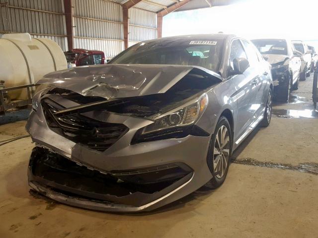 5NPE34AF8FH234342 - 2015 HYUNDAI SONATA SPO GRAY photo 2