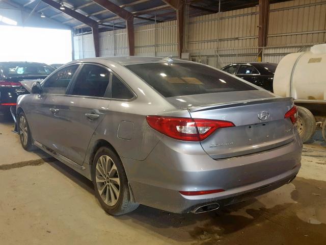 5NPE34AF8FH234342 - 2015 HYUNDAI SONATA SPO GRAY photo 3