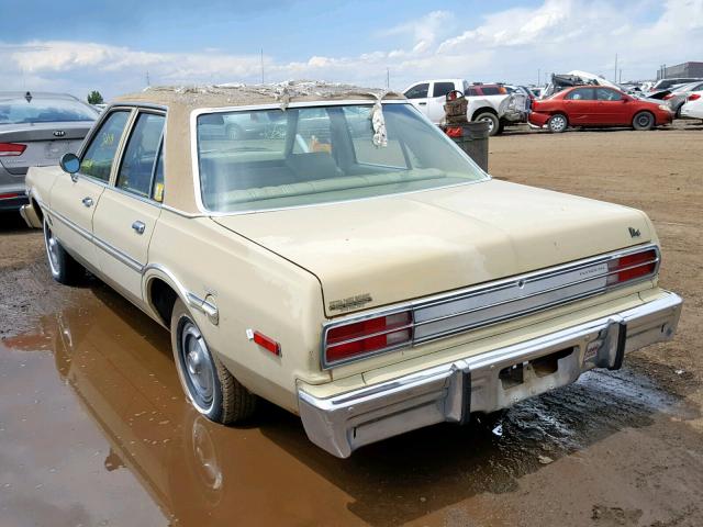 HH41D7G157434 - 1977 PLYMOUTH ALL OTHER BEIGE photo 3