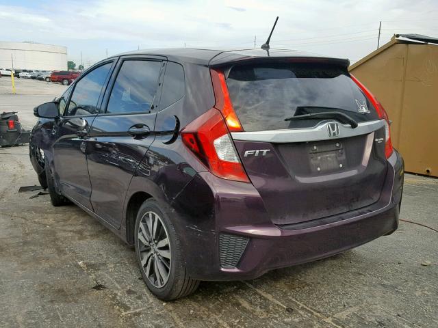 3HGGK5H89FM766123 - 2015 HONDA FIT EX PURPLE photo 3