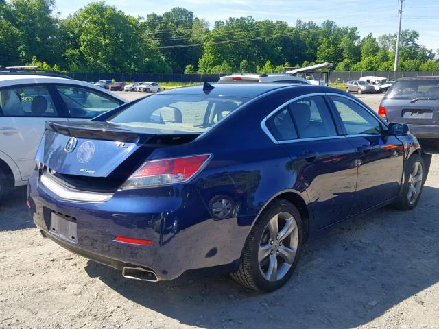 19UUA9F53EA000549 - 2014 ACURA TL TECH BLUE photo 4