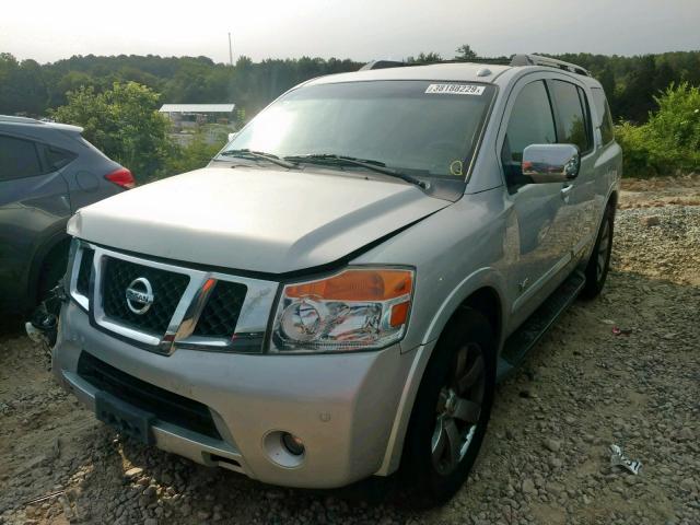 5N1BA08D88N605441 - 2008 NISSAN ARMADA SE SILVER photo 2