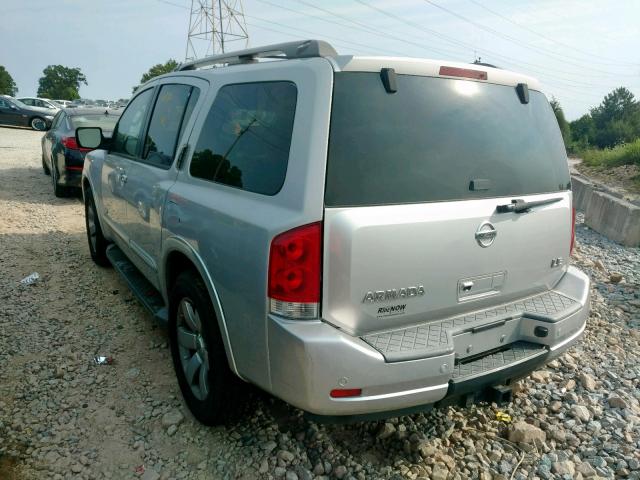 5N1BA08D88N605441 - 2008 NISSAN ARMADA SE SILVER photo 3